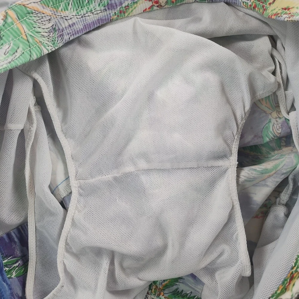 VTG POLO Ralph Lauren Swim Trunks Men's XL Cotton Blend Hawaiian Surf Beach EUC